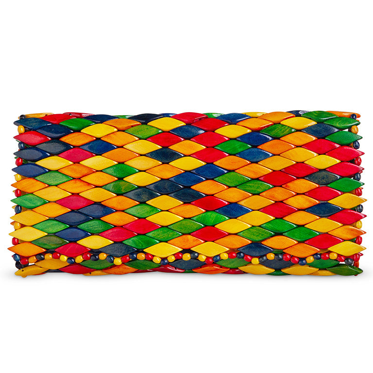 Multicolor clutch outlet bag