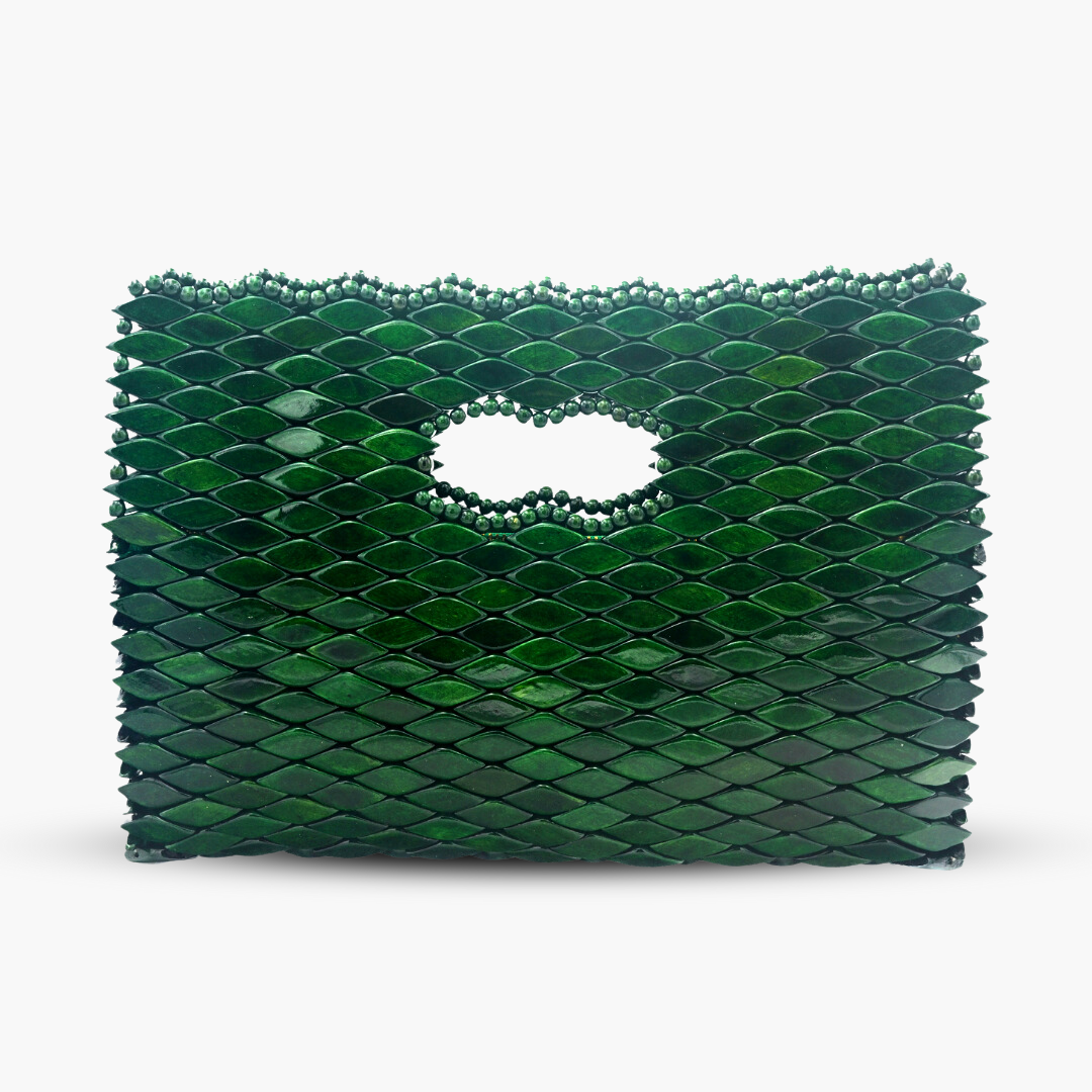 St. Tropez Petite Clutch - Emerald Green