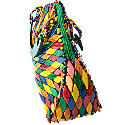 Ibiza Handbag - Multicolor / Green Handle
