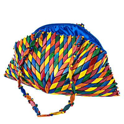 Rio Shoulder Bag - Multicolor | Blue Satin Lining