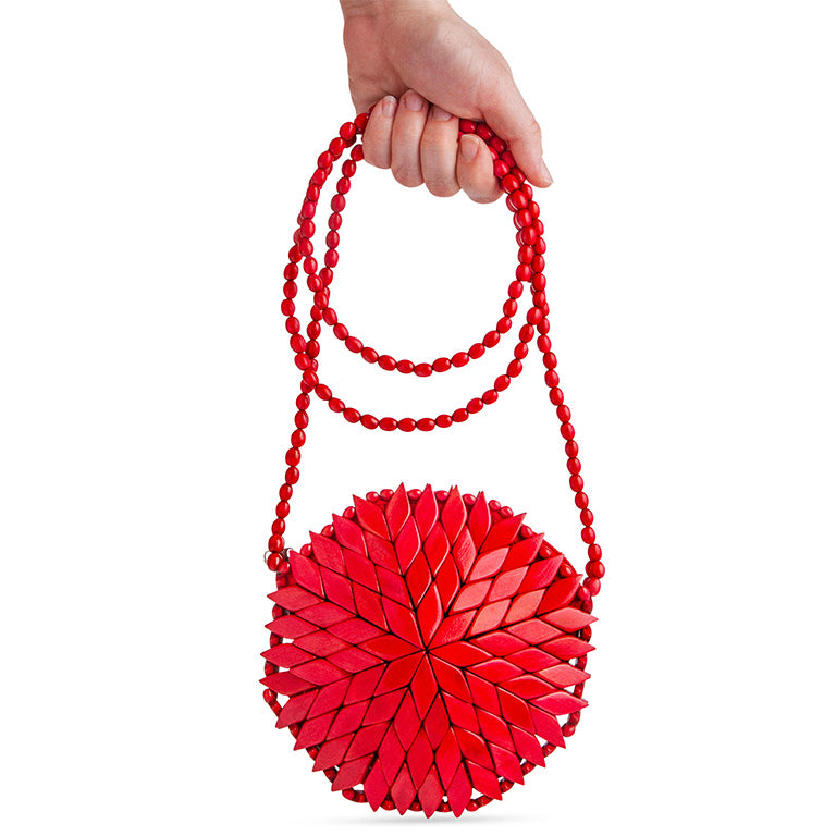 Bali Round Crossbody Bag Red