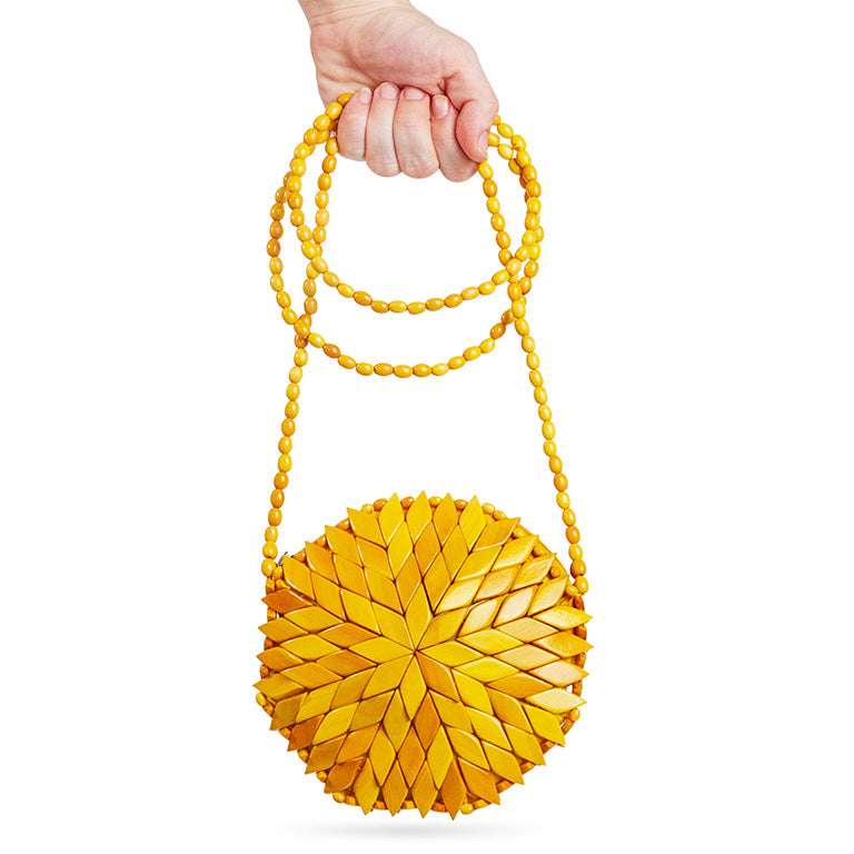 Yellow circle purse outlet