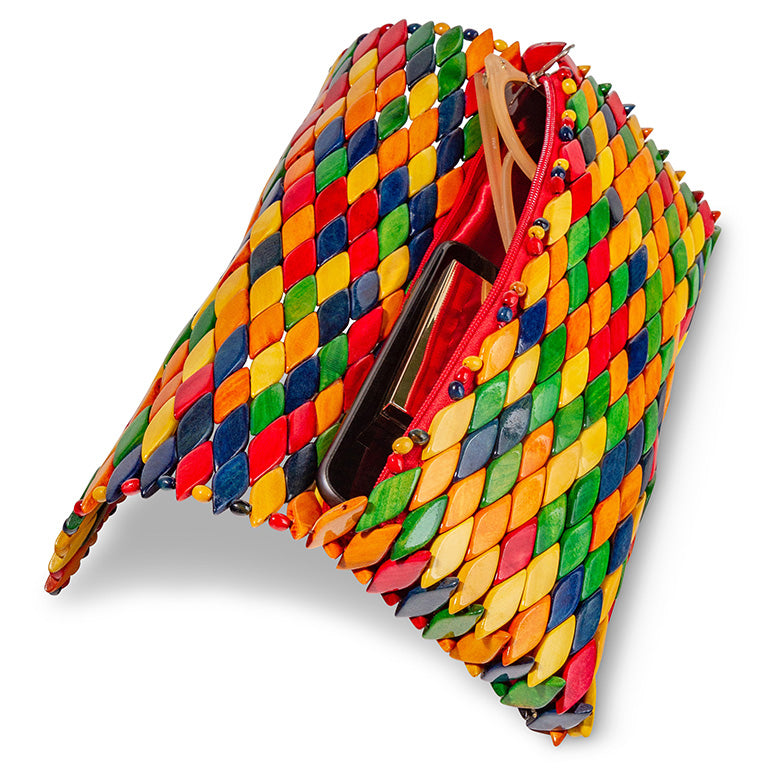 Colorful clutch purse top